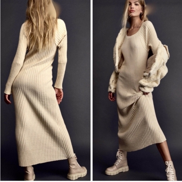 Abito Maxi Free People Walk About Taglia S &ndash; Colore Senape, Nuovo, Prezzo Retail $78